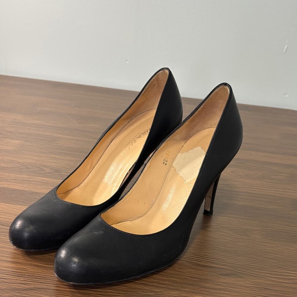 Mila Paoli Classic Black Heels‎ Sz 40